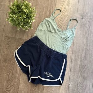 Hollister & Gilly Hicks Green & Navy Pj Lounge Set